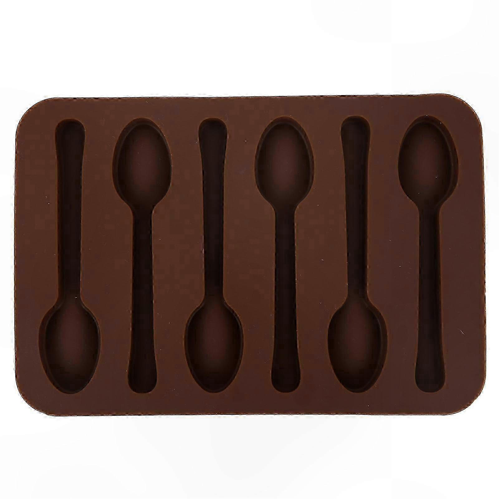 DIY Chocolate Mold Spoon Shape Non-Stick Baking Tool for Cake Making Kitchen Bakeware Accessory