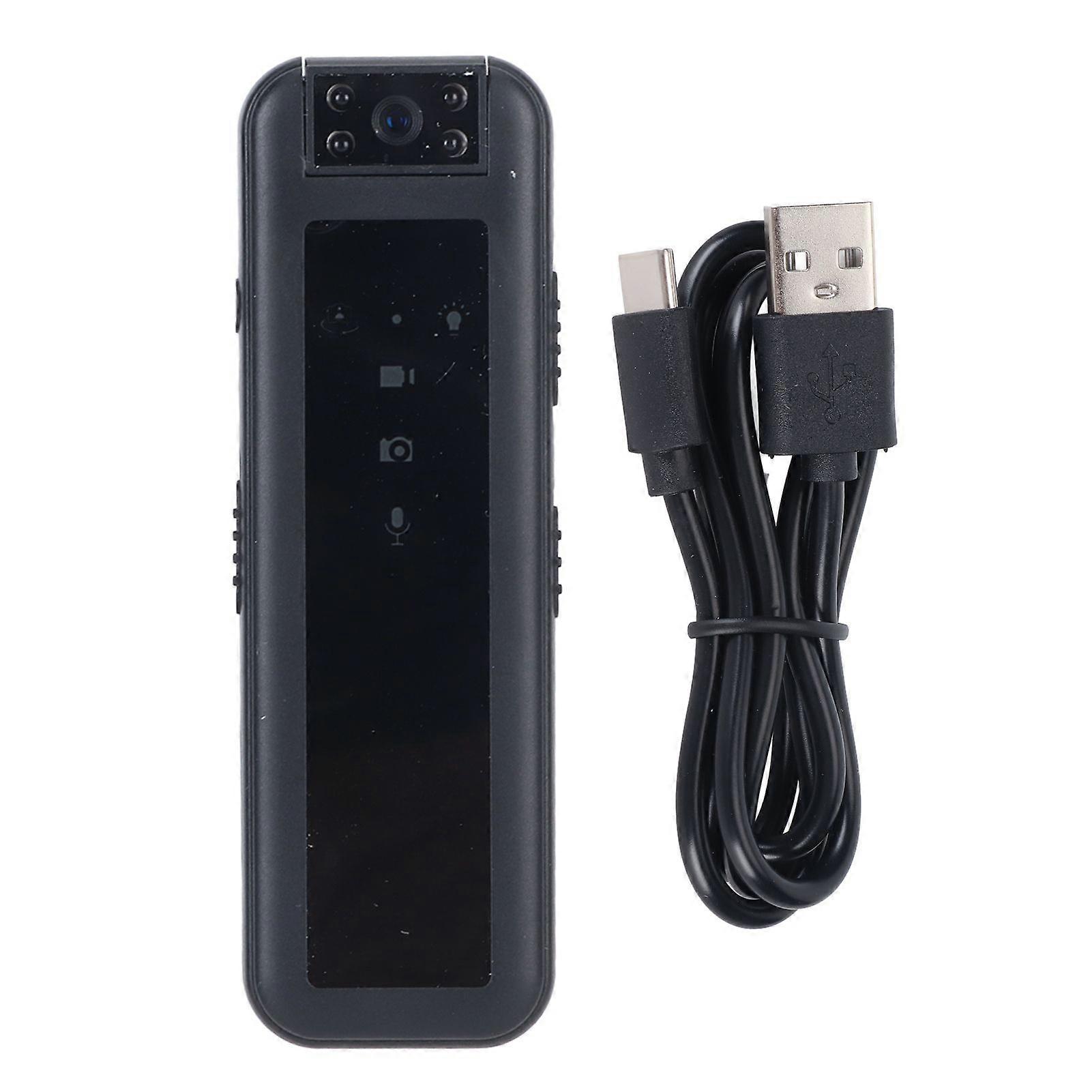 Mini Video Recorder Portable HD Rotatable Lens 700mAh Digital Voice Recorder for Lecture Meetings