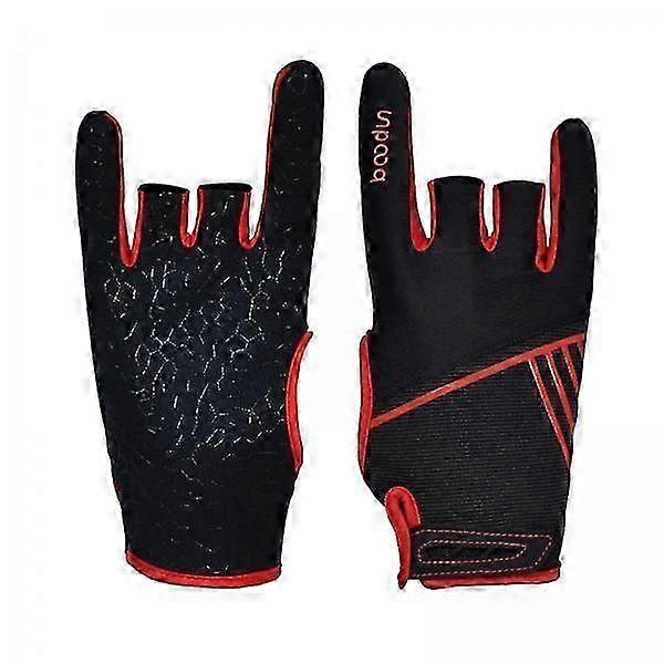 3x1ペアボウリングパワーグローブ手首サポートスポーツグローブ男性用レッドL XL