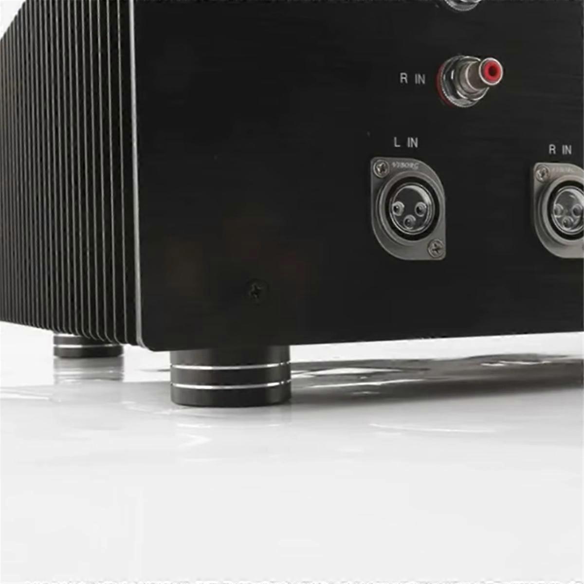 4PCS Speaker Isolation Stand Feet Aluminum Alloy Shock Absorbing Pads for Speakers CD Amplifier Black