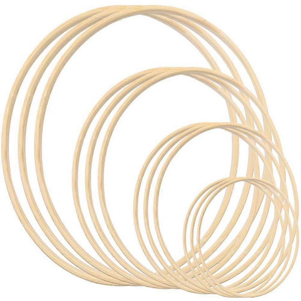 Bamboo Hoop Wreath Macrame Craft Dream Catcher Hoops Rings for DIY Wedding Wreath Decor,Macrame Dre
