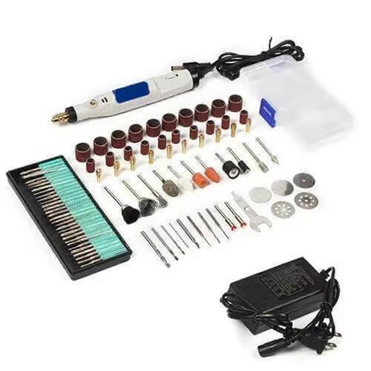 18V Engraving Pen Mini Drill Rotary Tool with Grinding Accessories Set Mini Engraving Pen 76 Pieces Set EU Plug