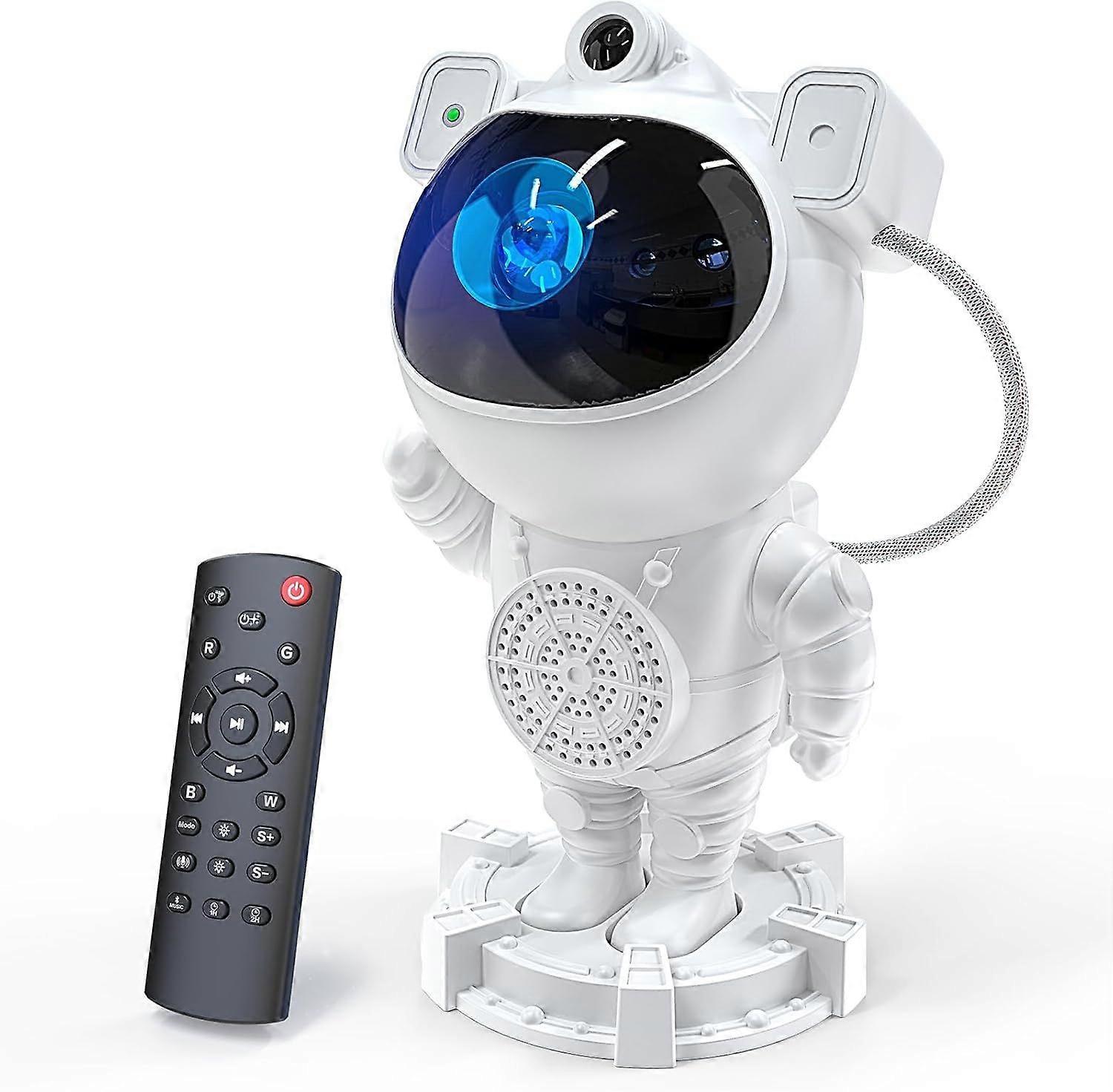 Astronaut White Noise Machine, SKYROKU Portable 8-Song Lullaby Player, 3 Space Night Lights for Babies(White)