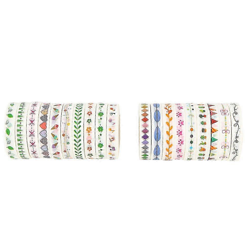 2025 Latest Model 19Rolls/Set Washi Tape Colorful Decorative Masking Tape for...