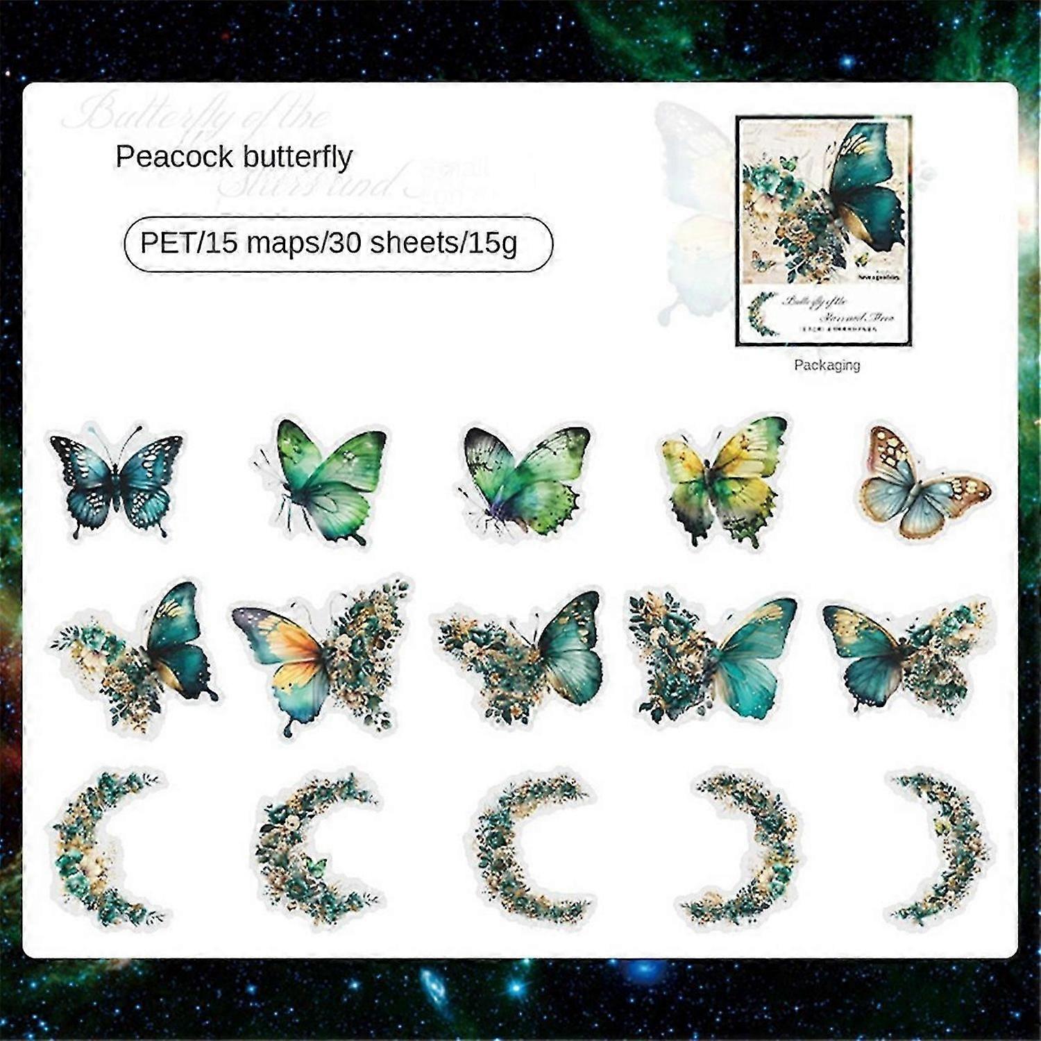 notebook decoration material Butterfly stickers