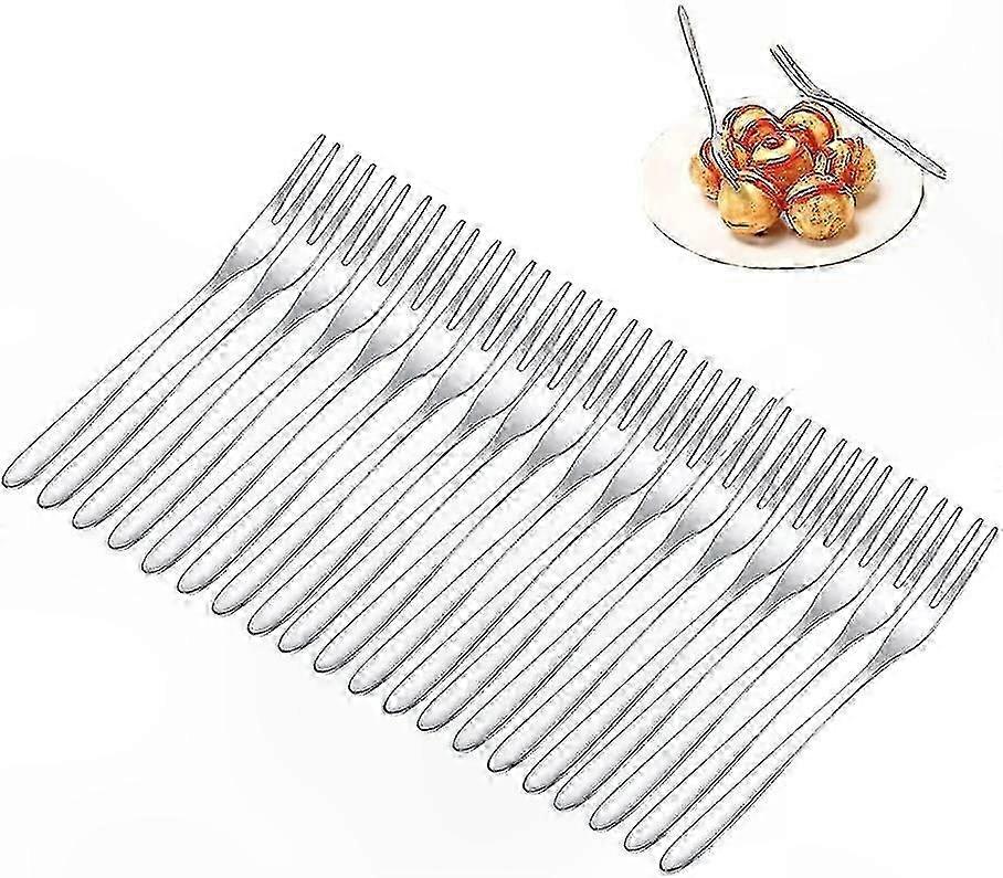 20-Piece Fork Set for Dining, Dessert, Fruit, and Cake Use