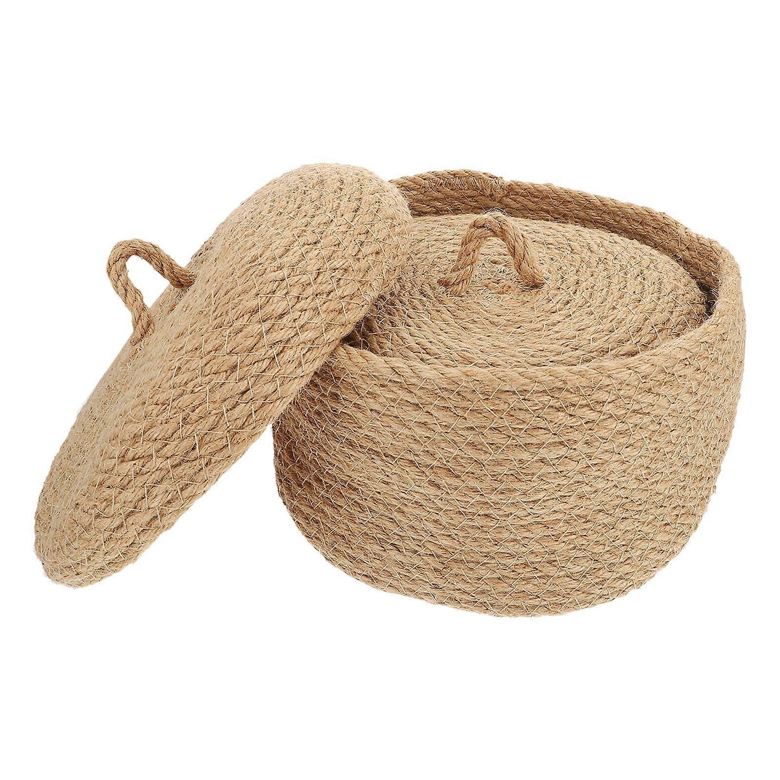 Storage Basket Jute Basket for Storage 2Pcs Large Sundries Containers