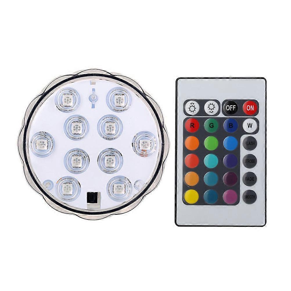 Waterproof LED Fish Tank Light Submersible LED Light with Remote Control 1Set