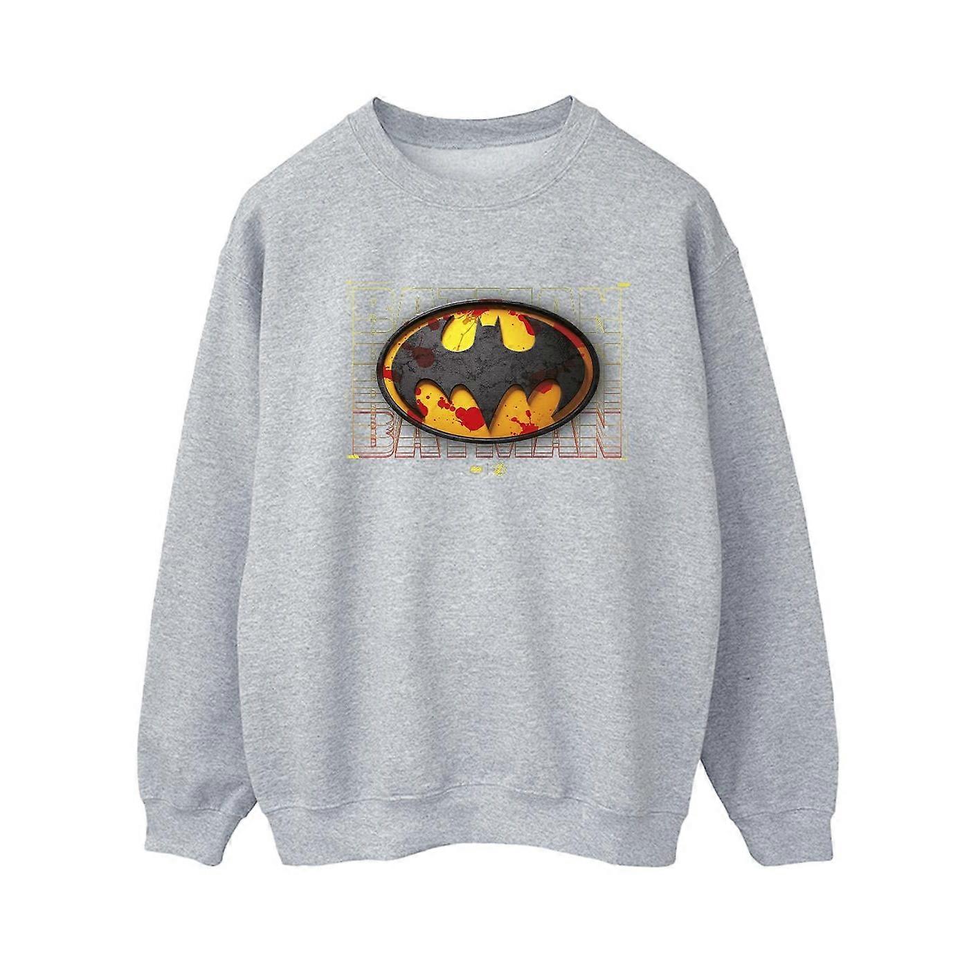 DC Comics Damen/Damen The Flash Batman Rotes Splatter Sweatshirt