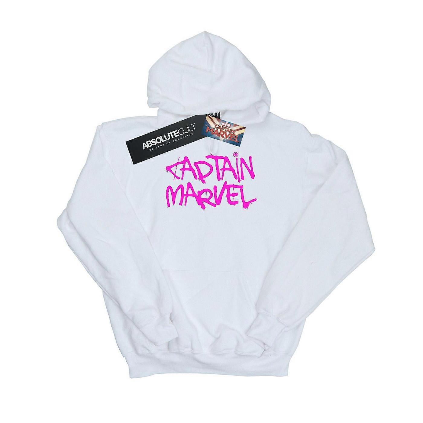 Marvel Boys Căpitanul Marvel Spray Text Hoodie