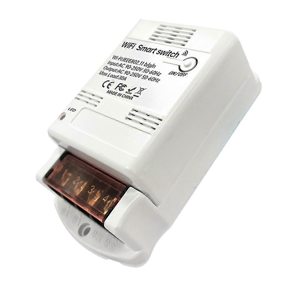 30A 6600W Tuya WiFi Intelligent Relay Module for Alexa / Google Home Control Remote Switching Home Automation