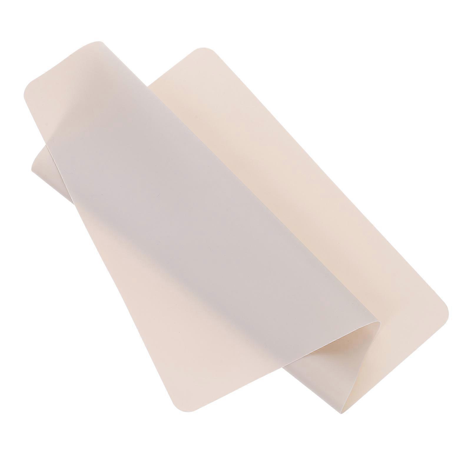 Beige Silicone Place Mat for Anti-Scald Use on Dining Table