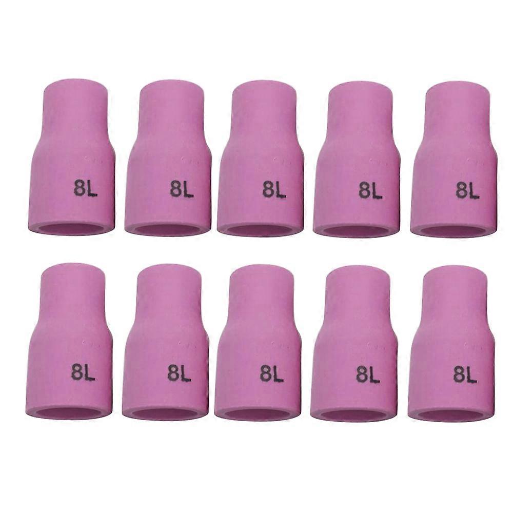Welding Torch Components 53N61SL Tig Welding Mouths Violet Ceramic Nozzles Precision Design Professional Welding Tasks 10Pcs