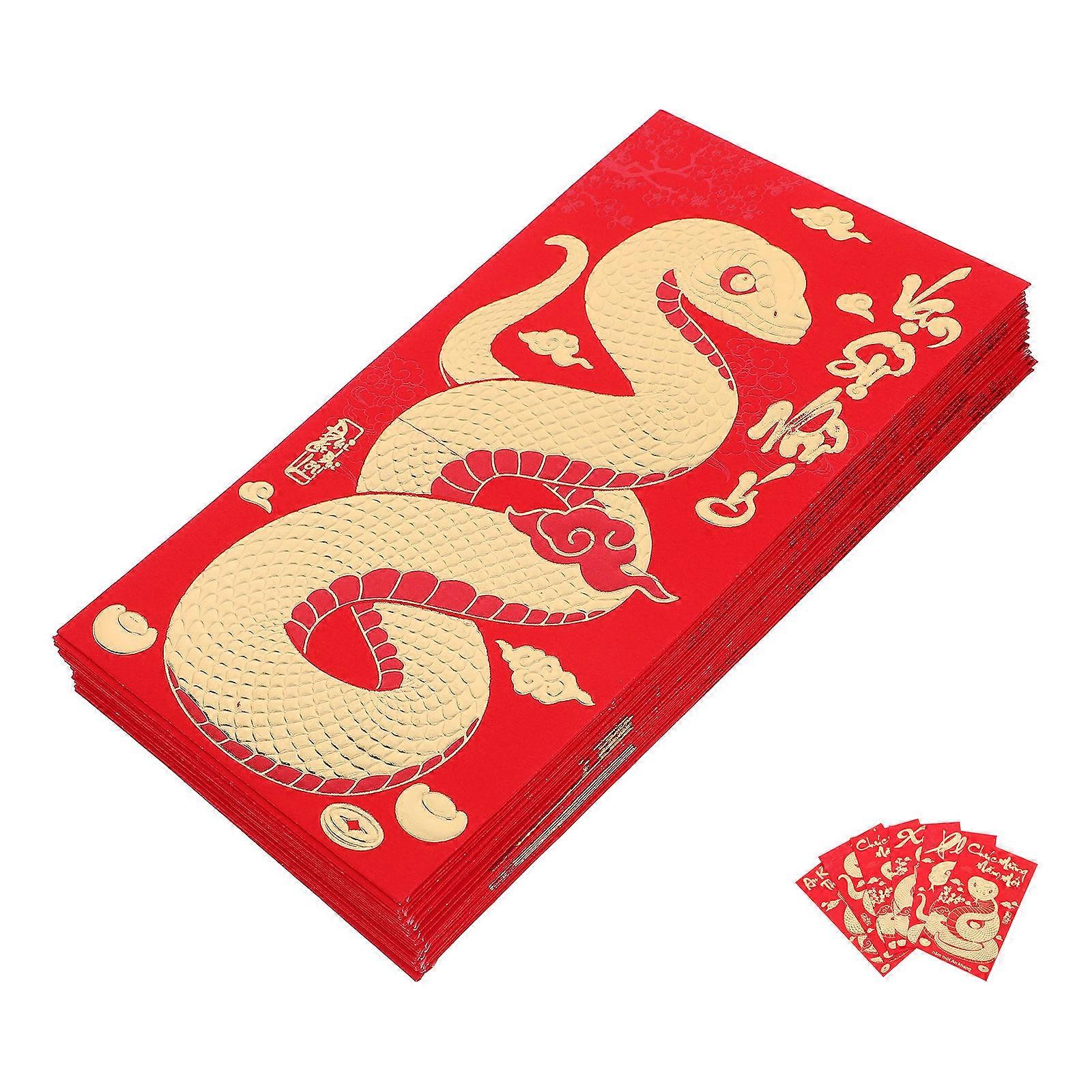 Snake Year Paper Red Envelopes Money Pouches for New Year 36Pcs
