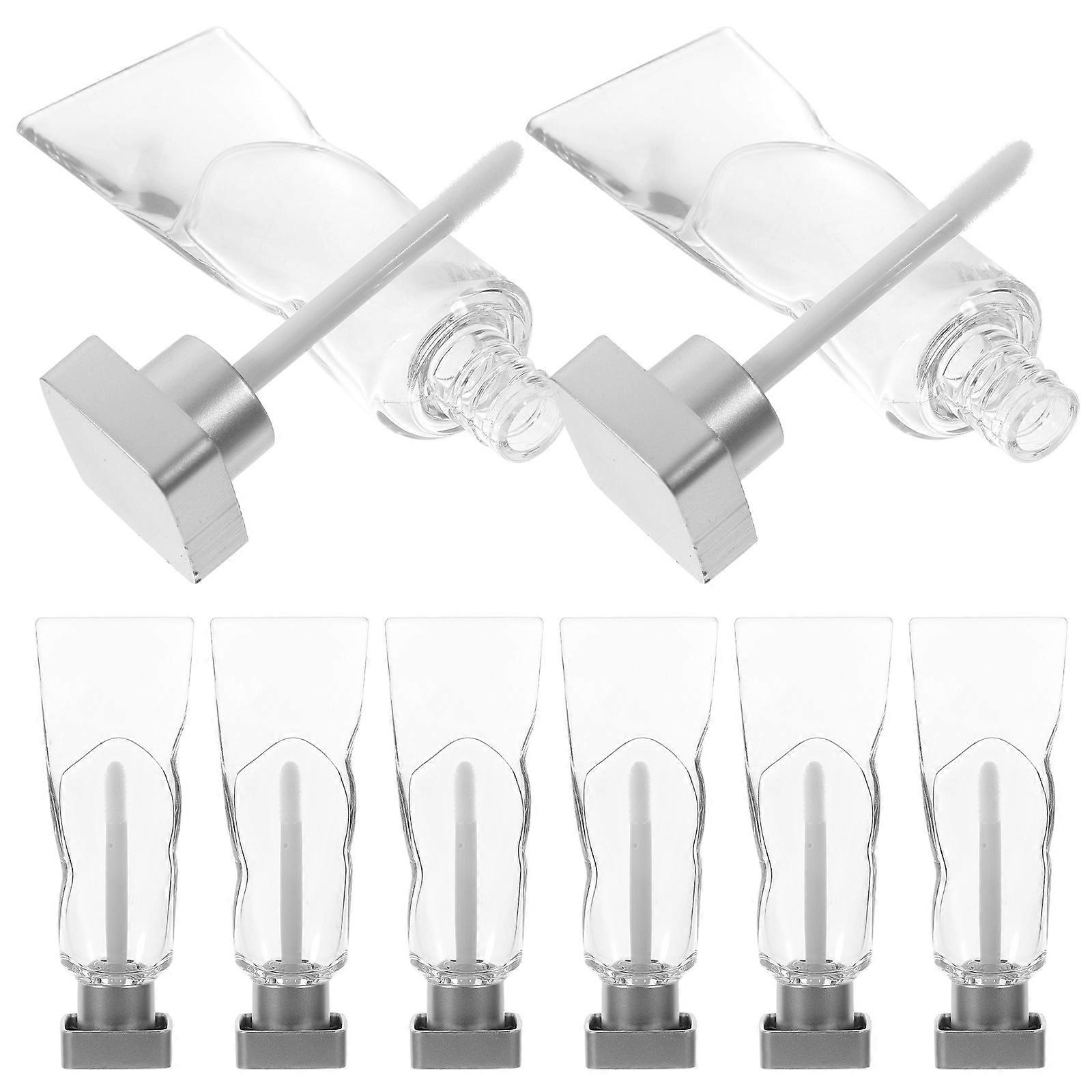 Lip Balm Tubes Lip Gloss Bottles for Storage Use 8Pcs Plastic Transparent