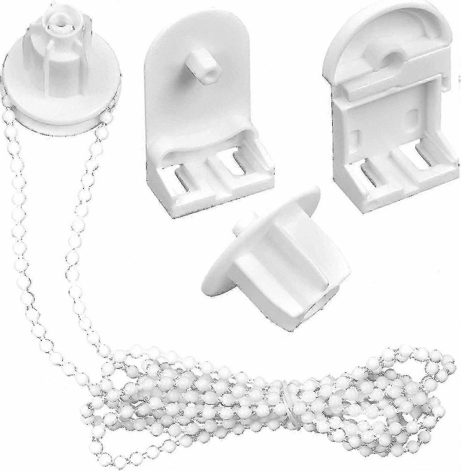 Replacement Kit for 25mm Roller Blinds, Includes 3m Beaded Chain and Fittings