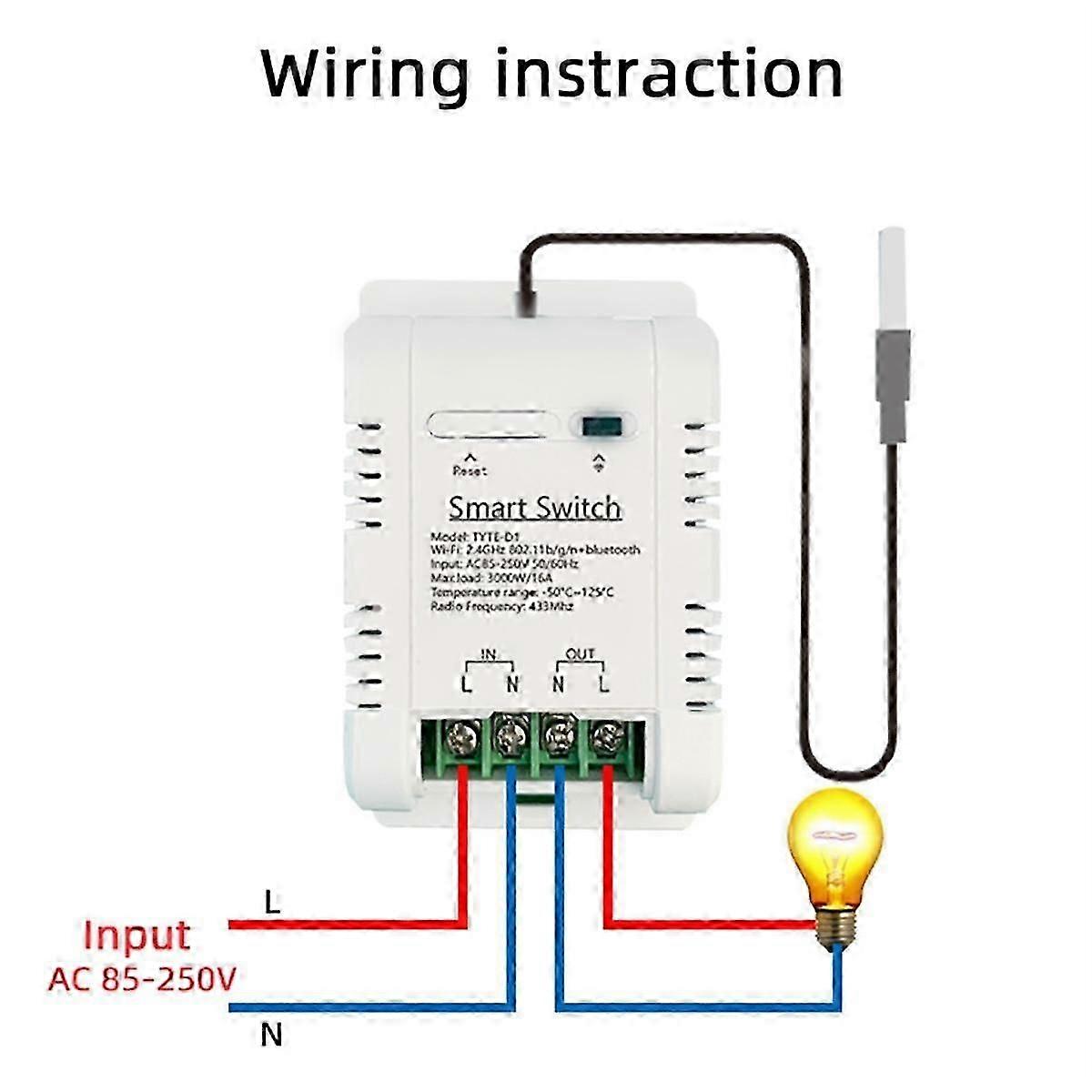 Thermostat Graffiti WIFI Smart Temperature On/Off Switch Timing RF433 Remote Control Remote Voice Alexa Controller D
