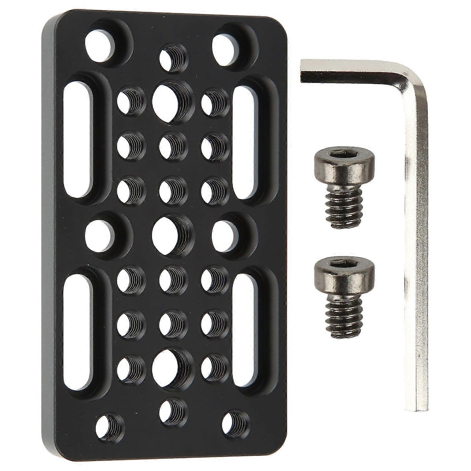 Camera Cheese Plate Camera Easy Mounting Plate with 1/4in 3/8in Screw Hole for Camera Cage Top Handle