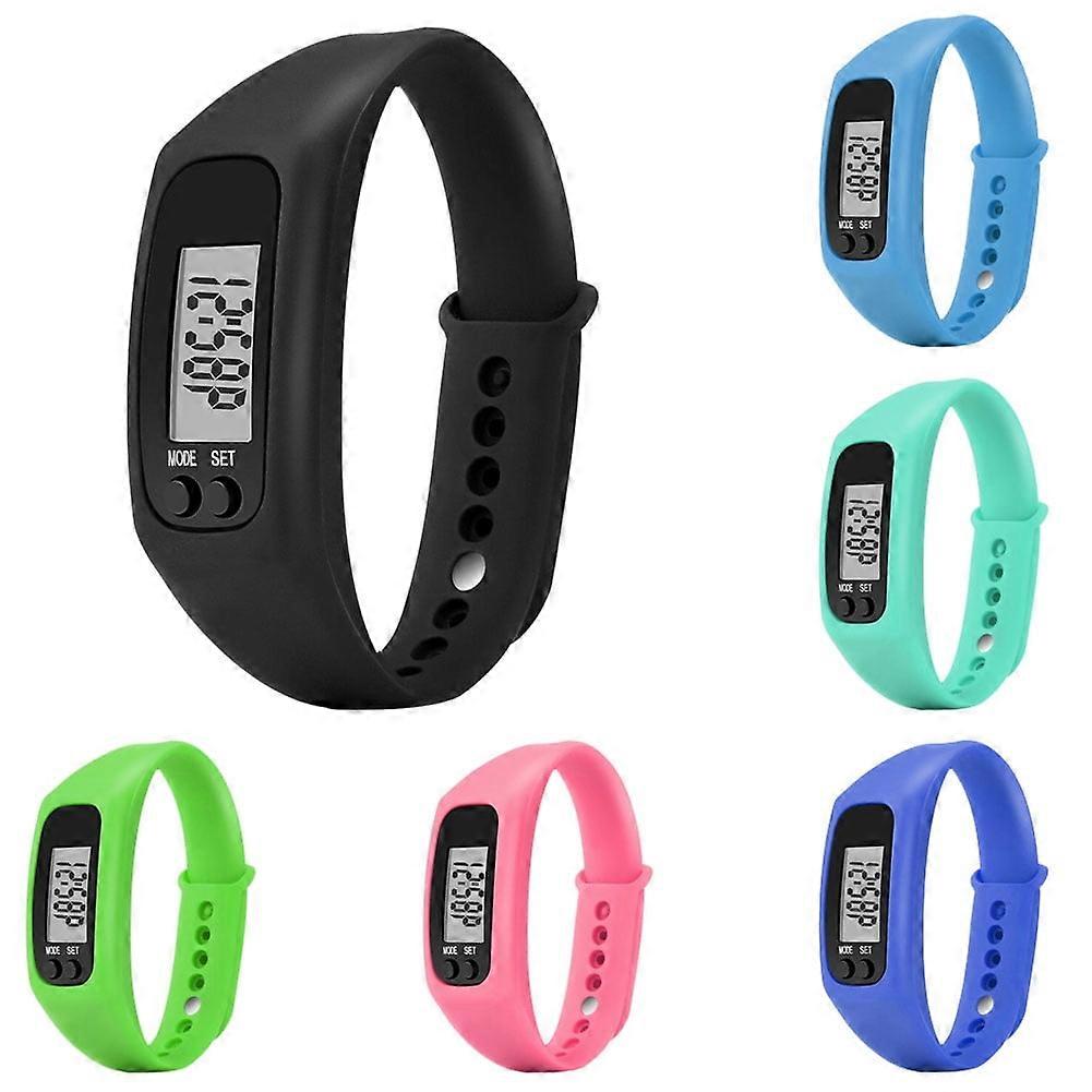 Welling Sport Running Silicone Pedometer Calorie Step Counter Digital Watch Bracelet