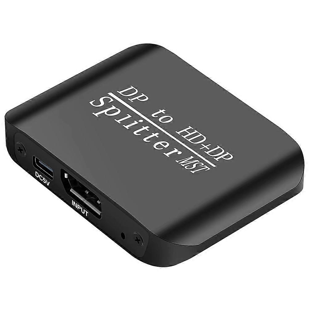 DP to DP+ HDMI-Compatible Splitter 1 in 2 Out DisplayPort to DisplayPort Adapter MST Computer MST Hub