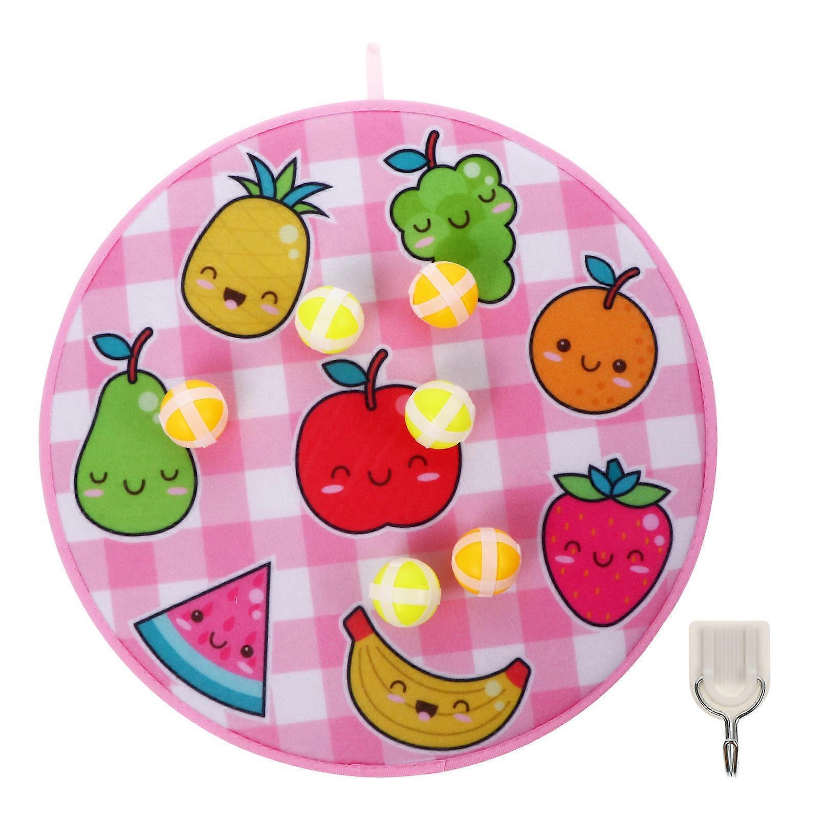 Sticky Ball Dart Board Toy for Decoration 1Set Double-Sided Cartoon Board Game