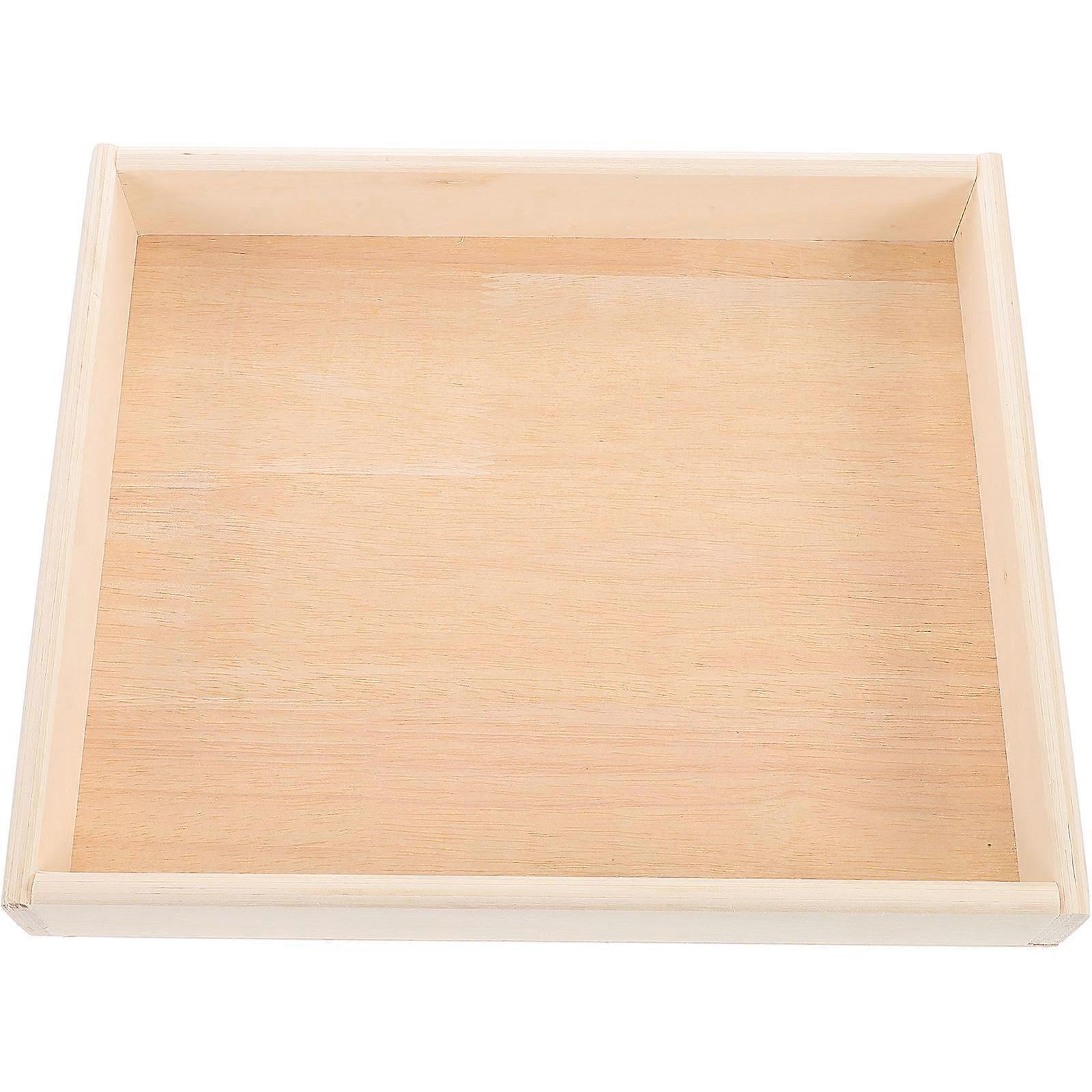Wooden Puzzle Piece Tray for Storing 1 Rectangle Tray Durable Material