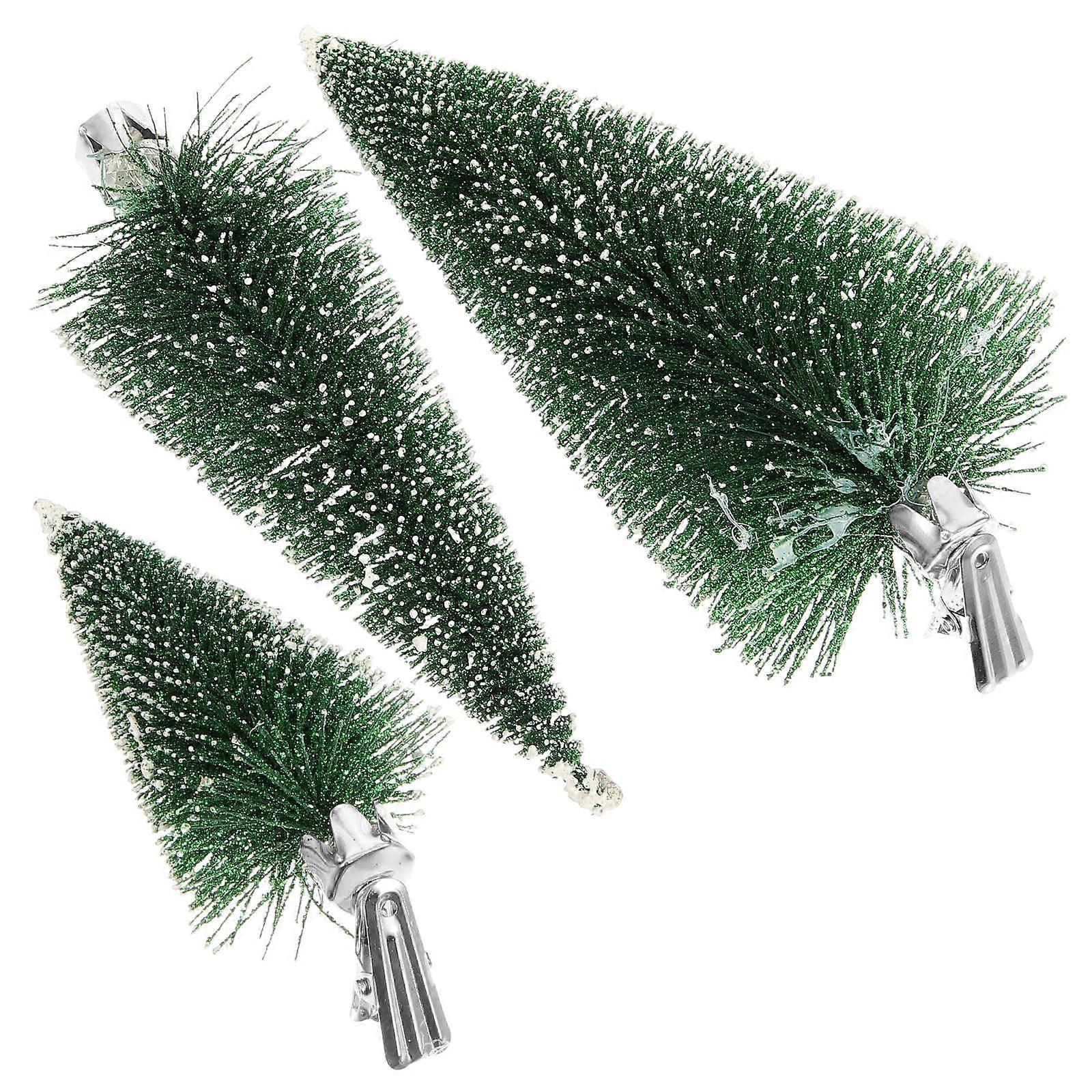 Christmas Tree Decorations Mini Xmas Tree Clips for Decoration 12Pcs Green