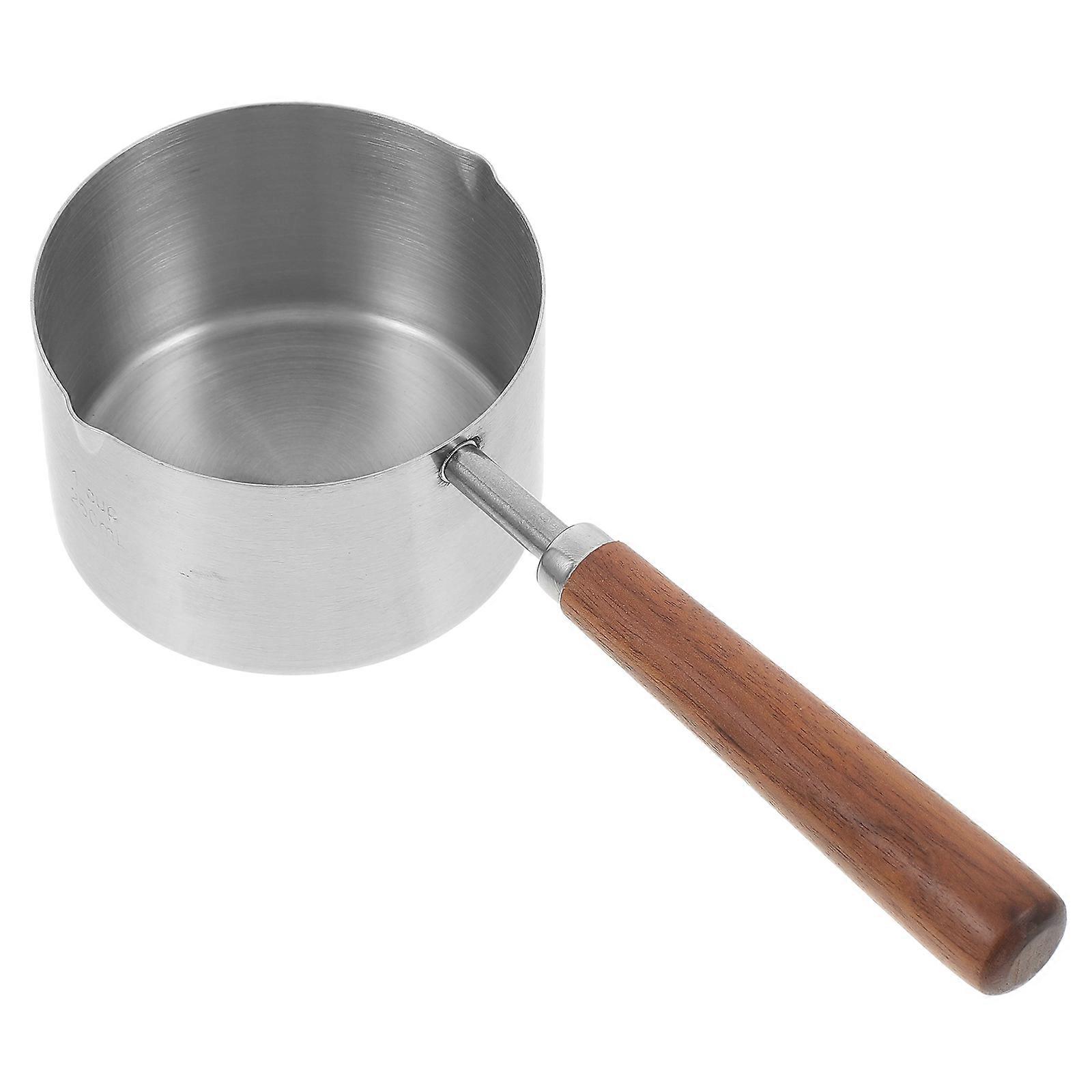 Pet Food Feeding Scoop 2Pcs Nonslip Coffee Wooden Handle Convenient and Practical Scoop for Pet Feeding