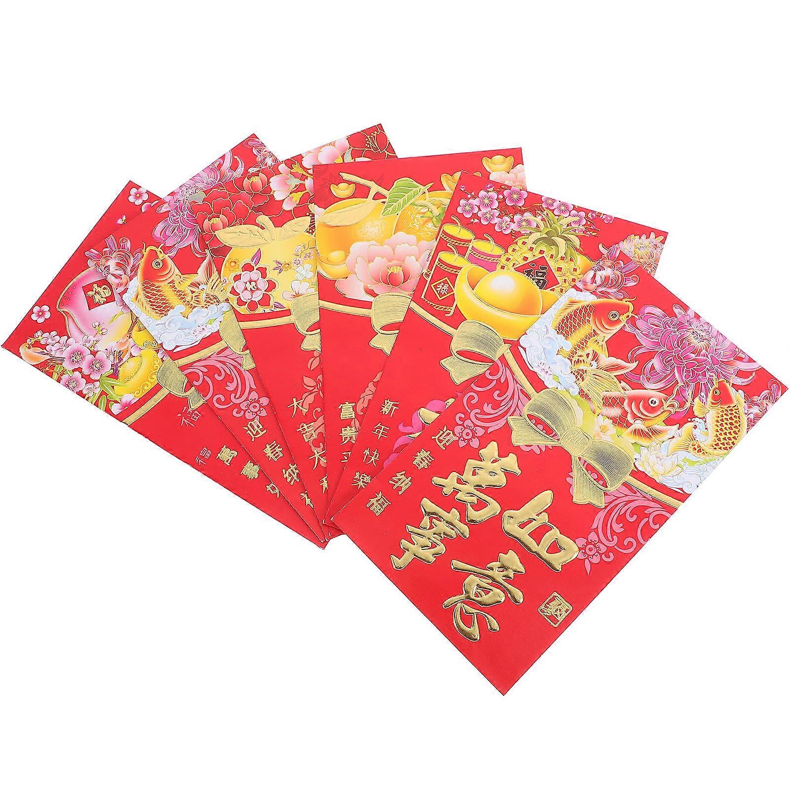 Lunar New Year Red Envelopes 120 Pcs Paper Gift Holders For People And Children With Vibrant Design Size 16X9CM