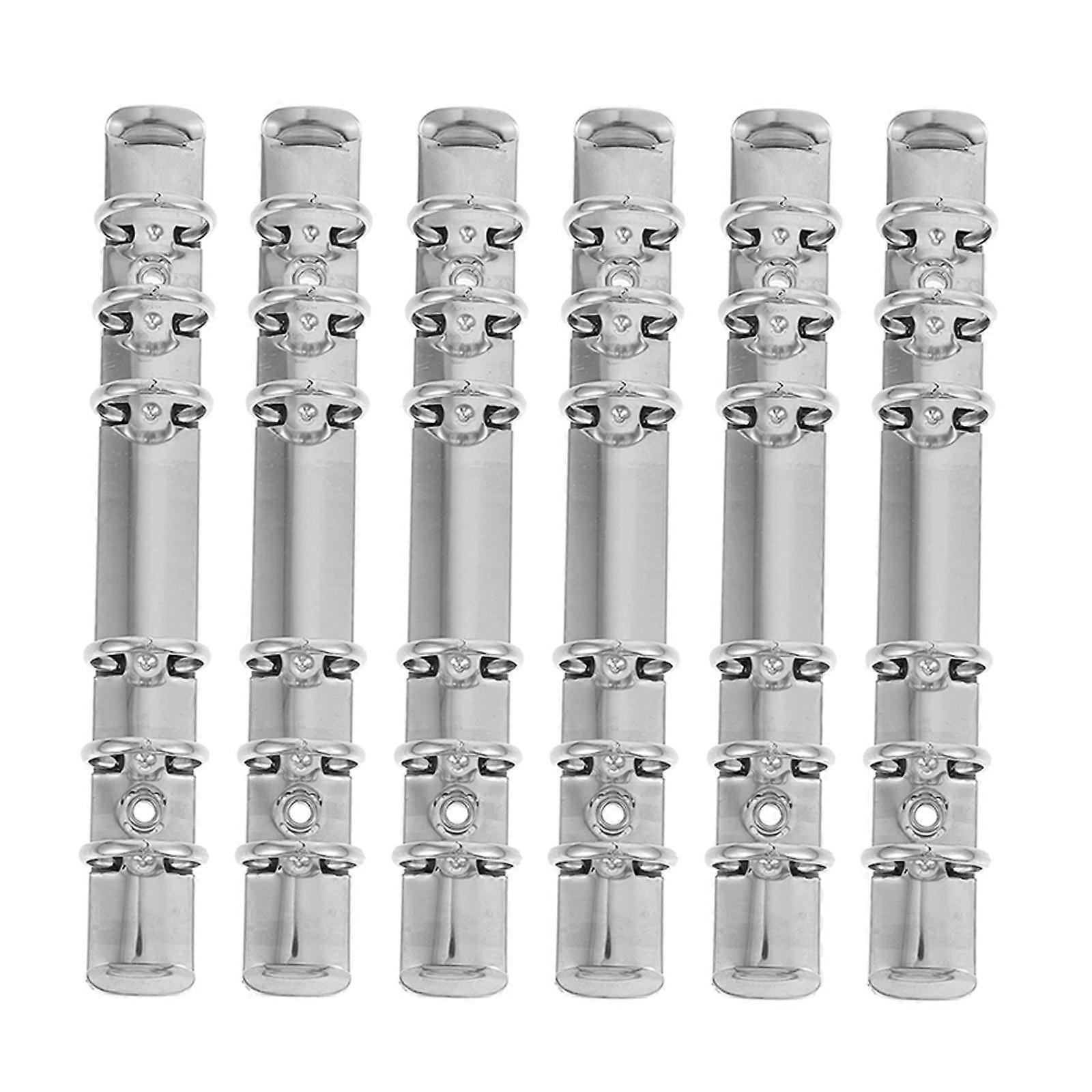 Metal Loose Leaf Binder Rings for Book Use 18Pcs Silver Set