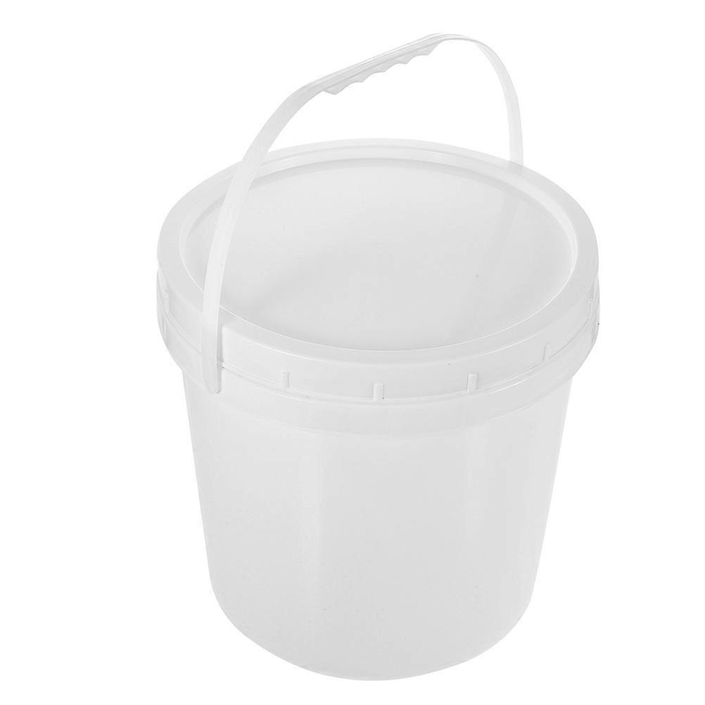 2Pcs White Plastic Paint Bucket for Storage Portable Paint Pail with Handle