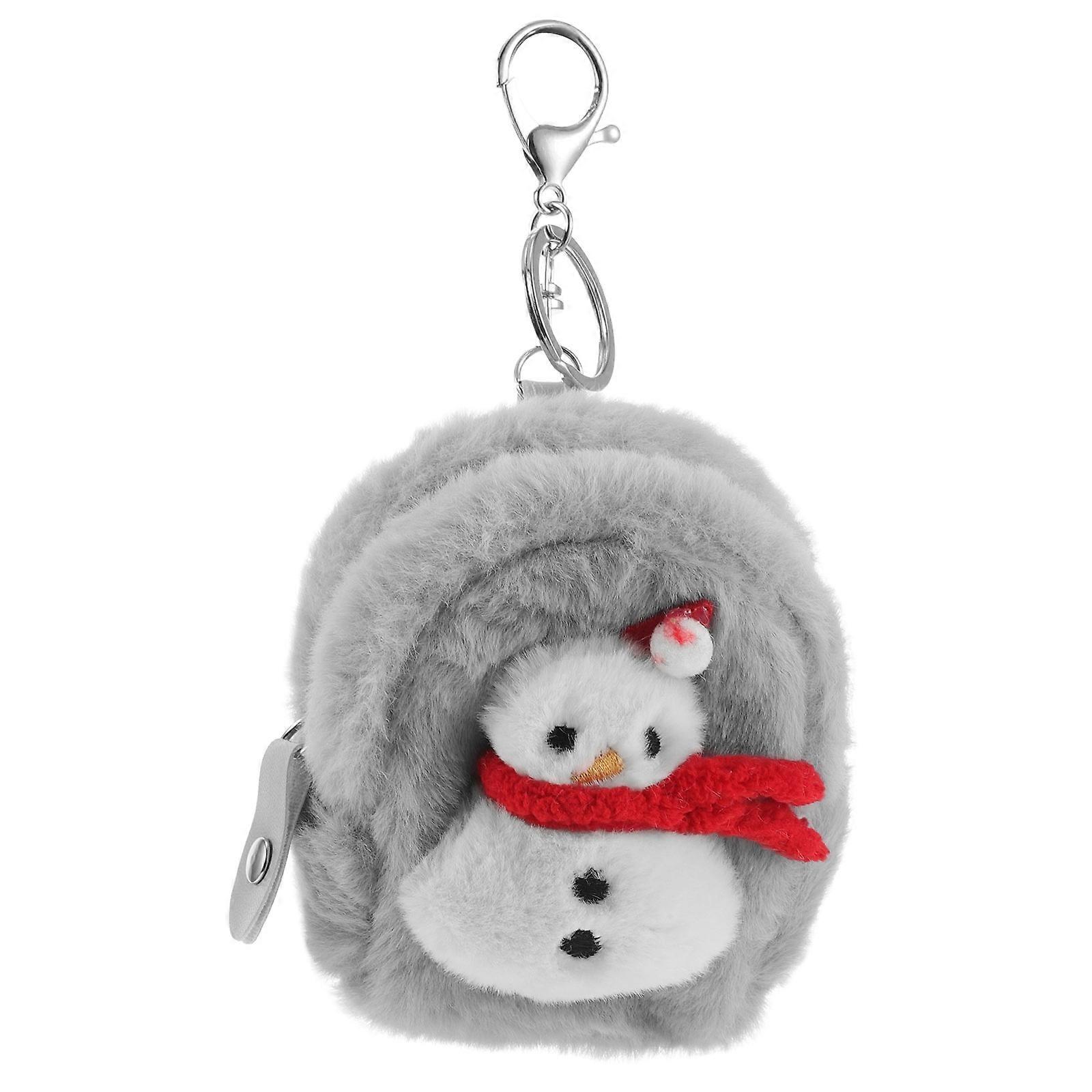 5Pcs Cute Design Mini Wallet Keychain Comfortable Earbuds Plush Bag For Women Suitable For Daily Use In Assorted Color