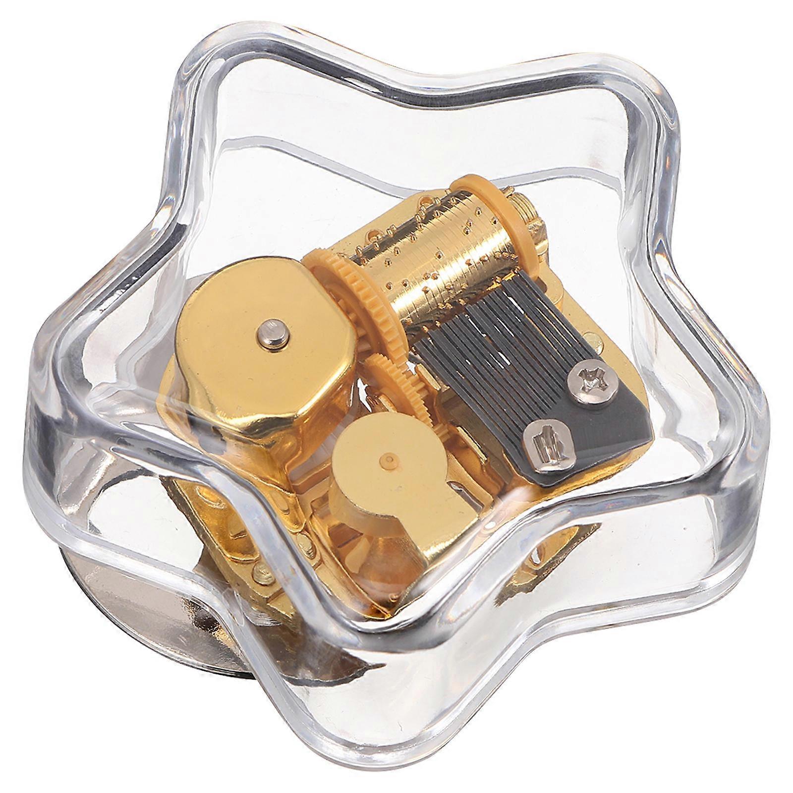 Creative Music Box Classical Design Handmade Engraved Music Box Multi Color 8.5X9CM 1Pcs