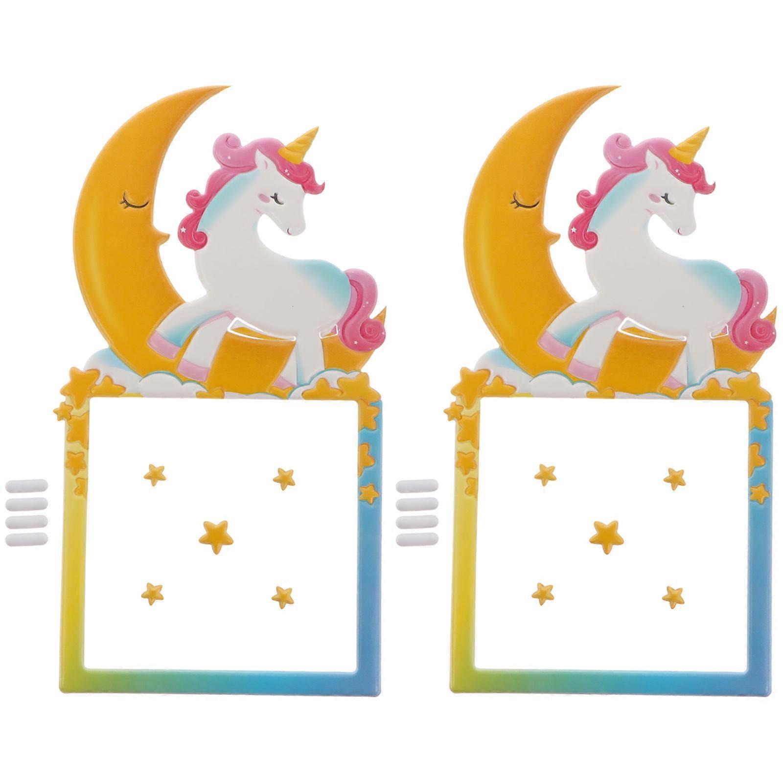 Plug Socket Covers Wall Socket Sticker Light Decor For Study Kid's Room Decorative Function 2Pcs