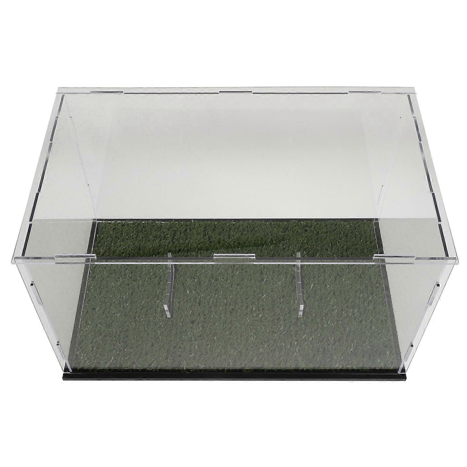 Acrylic Rugby Display Box 2Pcs Stable Desktop Case Designed For Sports Enthusiasts Size 12.50X7.47X7.07in Ball Display Function