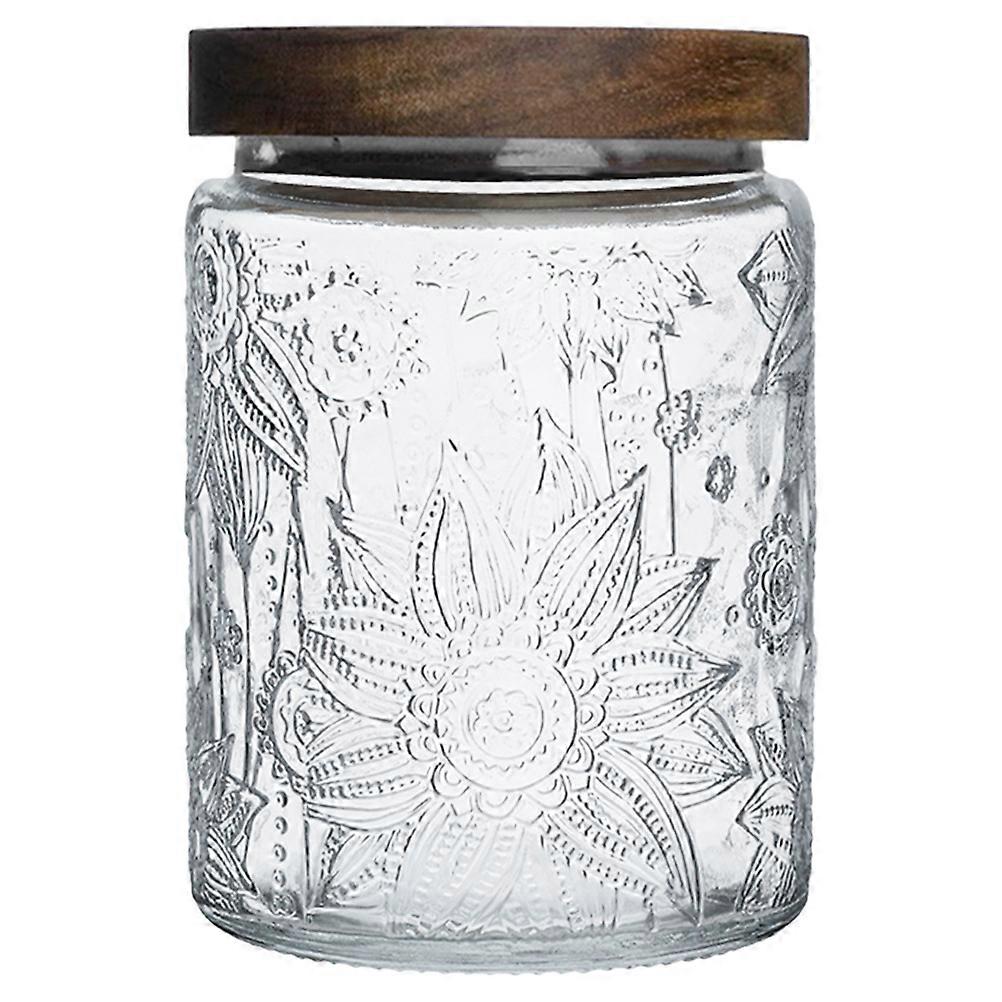 Glass Tea Jar Set Perfect For Storing Spices And Beans In Certified Material With A Classic Design 2Pcs