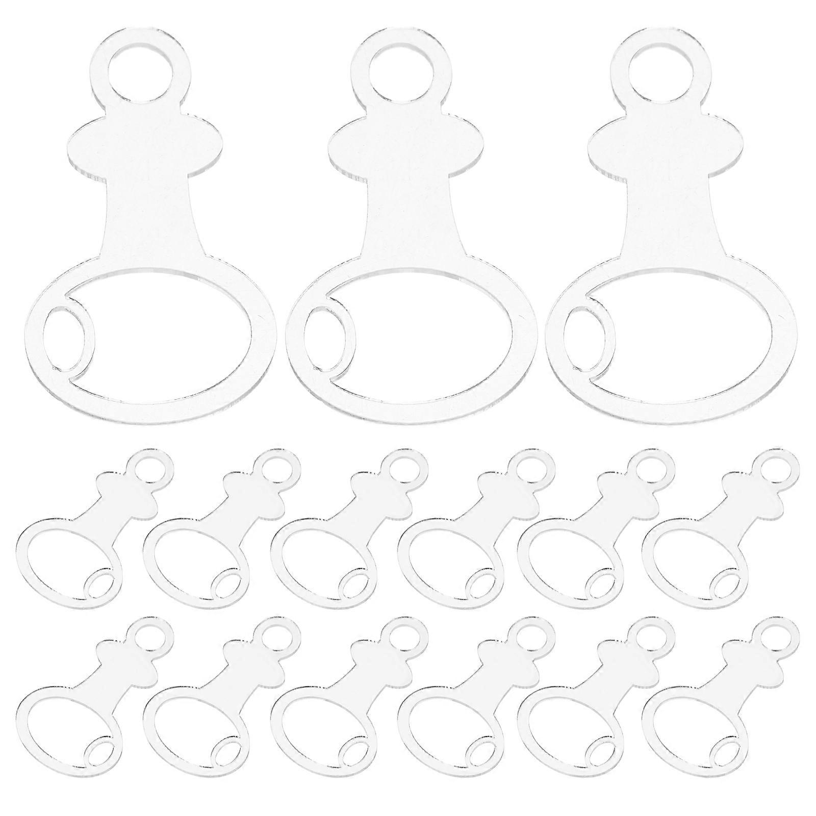 Embroidery Thread Organizer Acrylic Floss Drops for Storage 120Pcs Clear