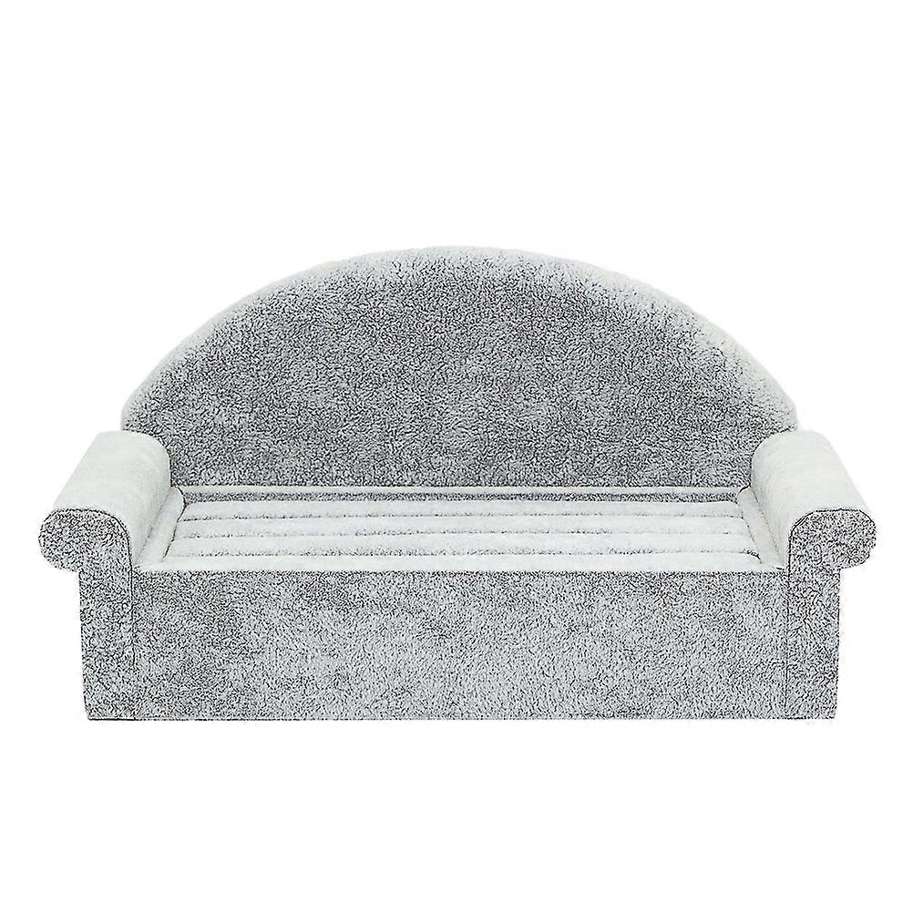 Rings Display Rack Suede Sofa Shape for Rings Display 2Pcs Grey Jewelry Stand