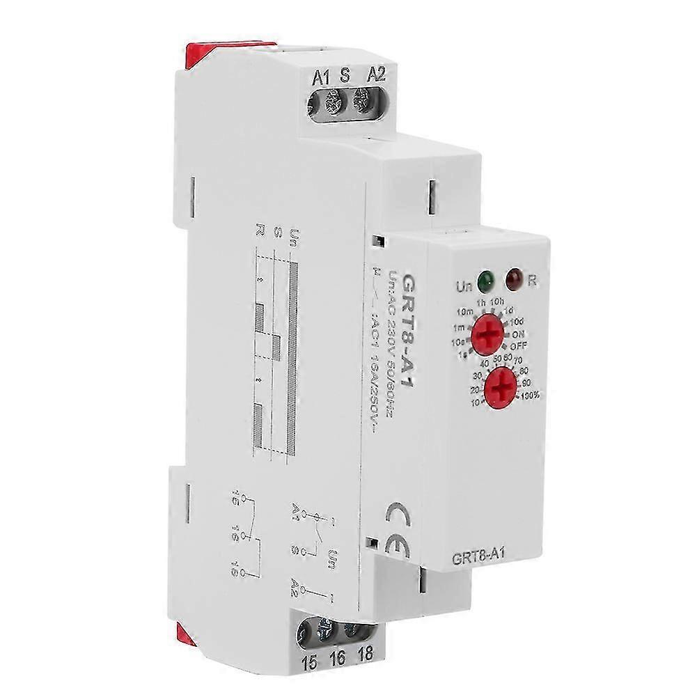 DIN Rail Mountable Mini Power On Delay Timer Relay AC 220V