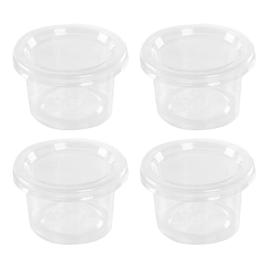 Portion Cups Lids Jelly Cups with Lids for Thanksgiving Valentine's Day 150ml Transparent Sealing Without Leakage 100Pack
