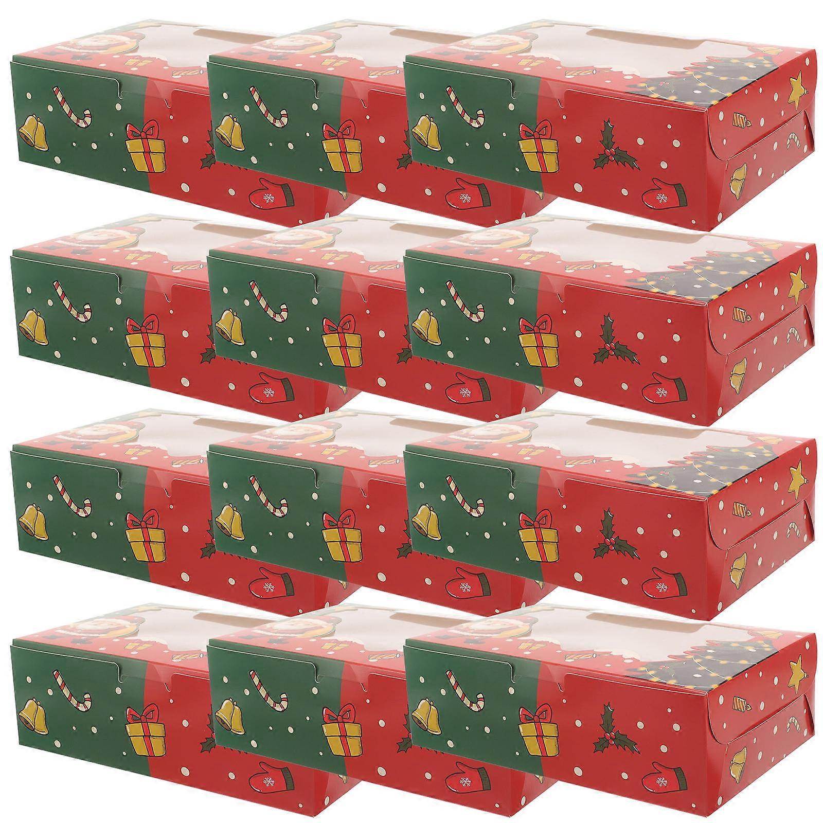 Cupcake Storage Boxes 20Pcs Rectangular Pastry Packing Boxes Suitable For Wedding Party Multi Paper