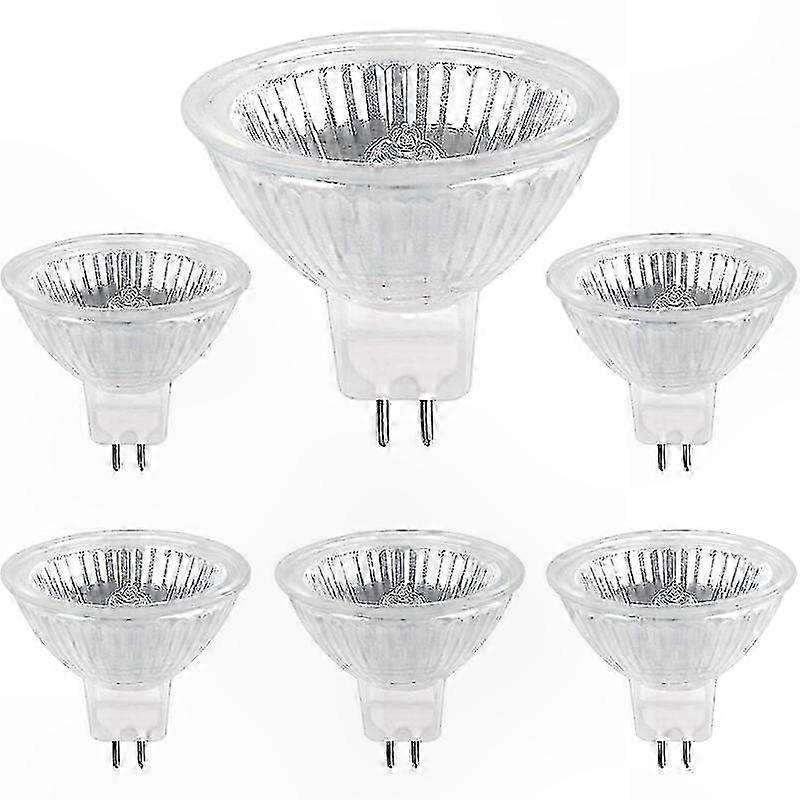 GU5.3 Base Halogen Bulbs, 50W 12V Spotlight, 6 Pack