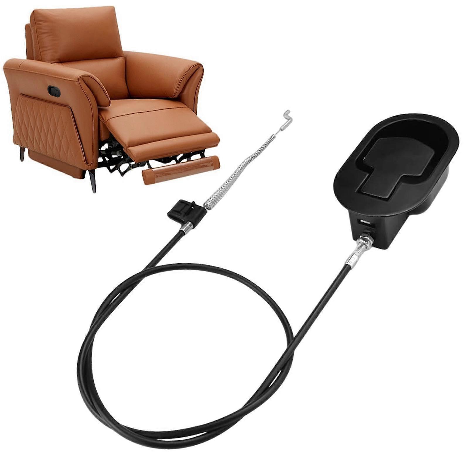 Recliner Release Pull Handle Aluminium Alloy Universal Recliner Chair Parts Replacement Cable 120mm