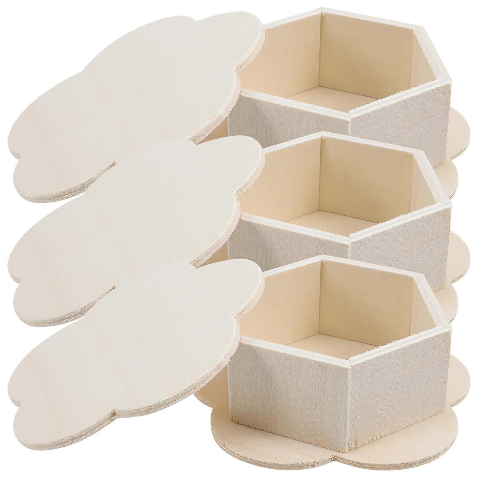 Wooden Storage Boxes 15 Pcs Unfinished Gift Boxes For Crafts DIY Projects Square Shape Khaki Color Organized Storage