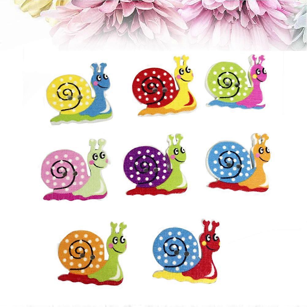 Mixed Color Buttons for Scrapbooking and Sewing 100Pcs Wood Buttons