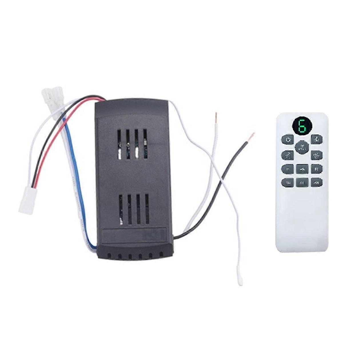 Ceiling Fan Remote Control Kit 50W 6-Speed Timing Function Replacement Remote for DC Ceiling Fans &