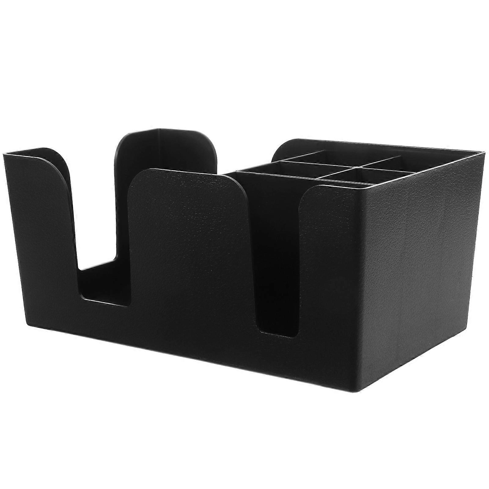 Tea Organizing Box Container For Kitchen Accessories And Home Decor In Black Color With Rectangular Shape 1Set