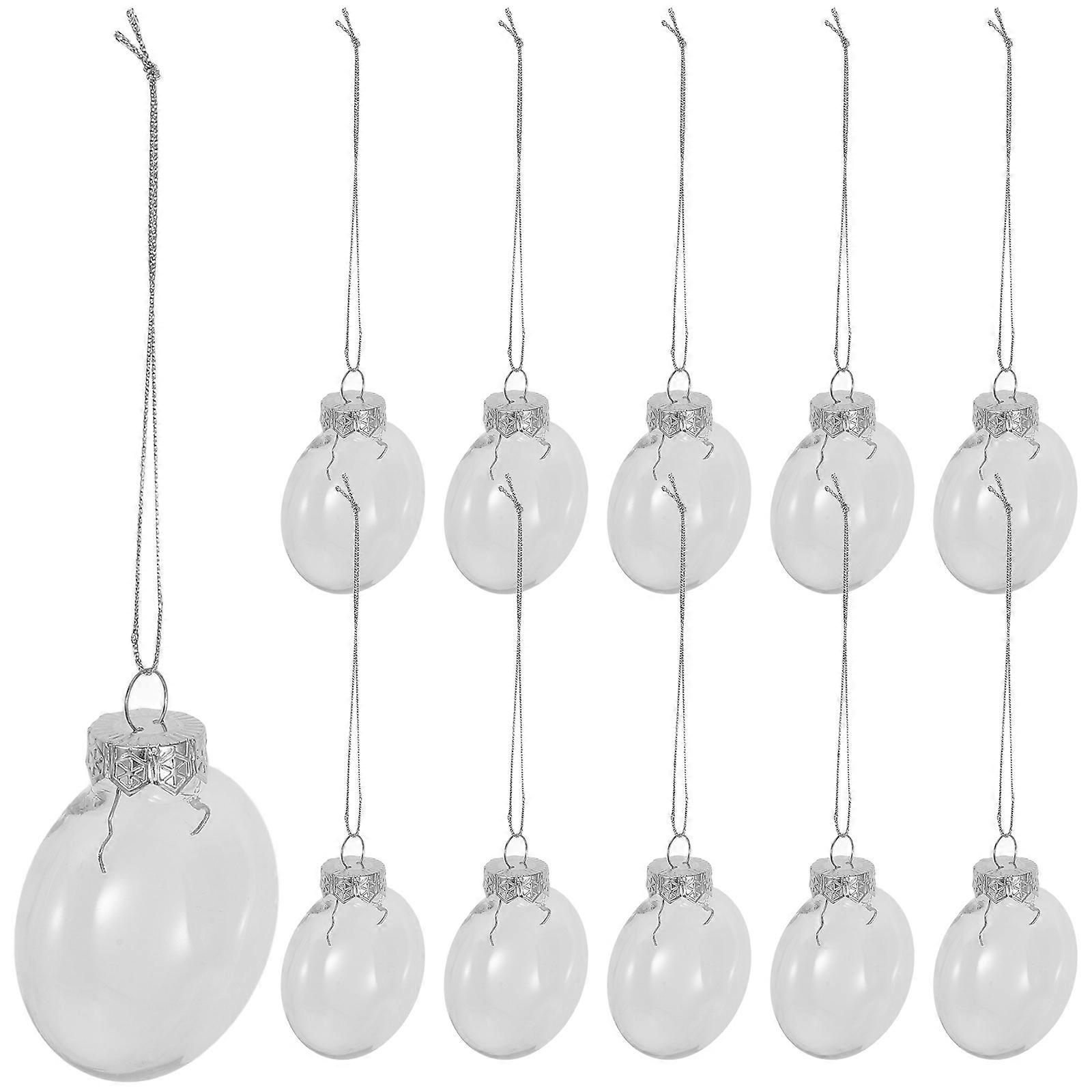 36Pcs Transparent Hanging Christmas Balls for Tree Decorations
