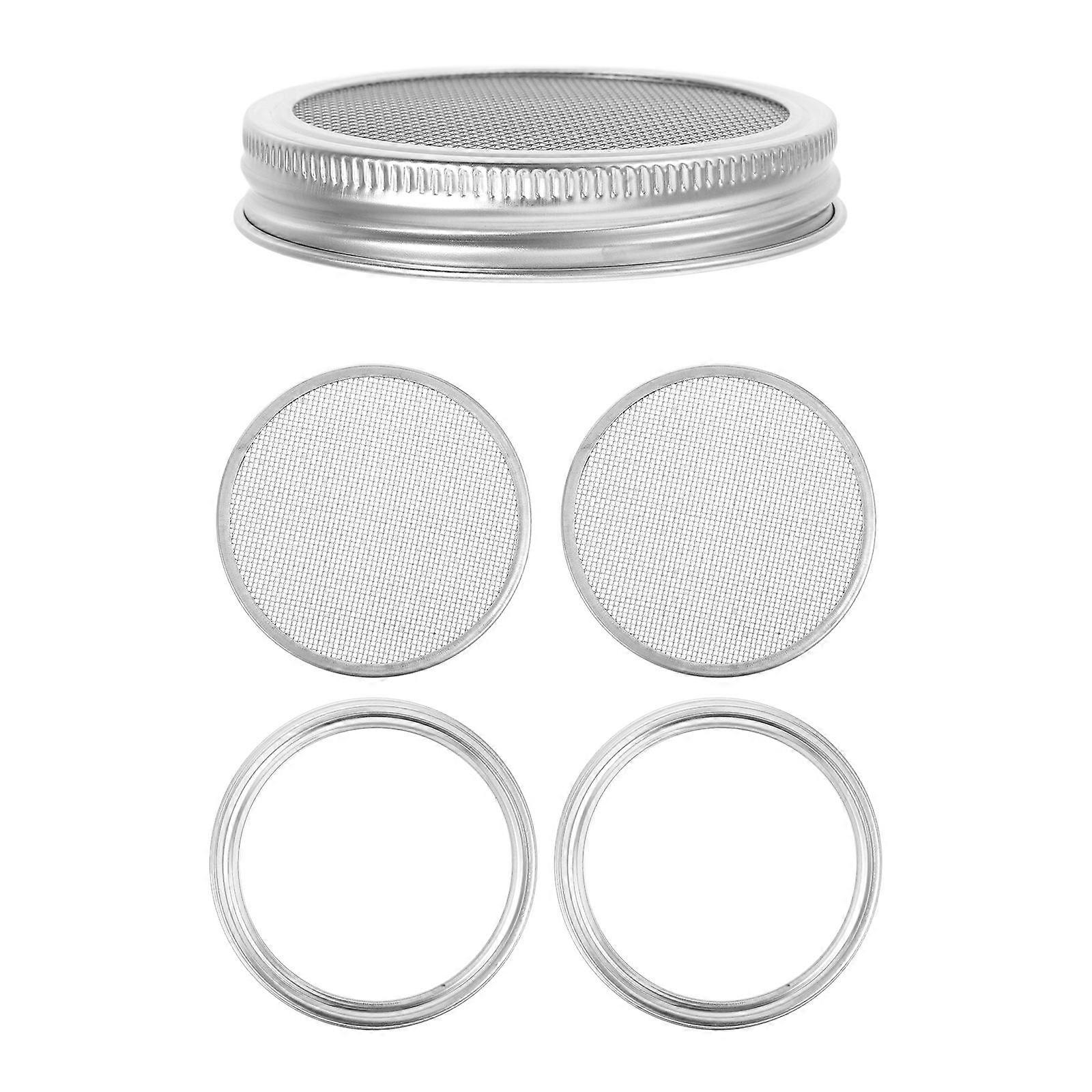 Round Sprouting Lids For Growing Alfalfa Sprout In Wide Mouth Mason Jars With Easy Maintenance 4 Sealing Sheets