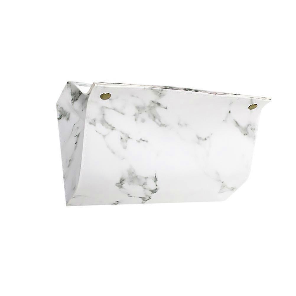 Tissue Container for Storage Marble Texture Holder 2Pcs White